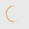 Two-tone pearl necklace