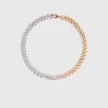 Two-tone rhinestone link necklace Two-tone rhinestone link necklace