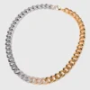 Two-tone rhinestone link necklace Two-tone rhinestone link necklace