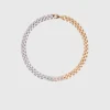 Two-tone rhinestone link necklace Two-tone rhinestone link necklace