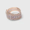 Two-tone rhinestone ring
