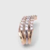 Two-tone rhinestone ring