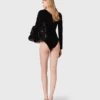 Velvet and corset detail bodysuit Velvet and corset detail bodysuit