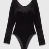 Velvet and corset detail bodysuit Velvet and corset detail bodysuit