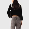 Velvet-effect cardigan Velvet-effect cardigan