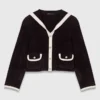 Velvet-effect cardigan Velvet-effect cardigan