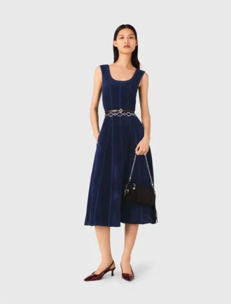 Velvet midi dress