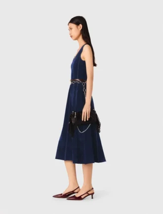 Velvet midi dress