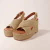 Wedge sandals with raffia effect Wedge sandals with raffia effect