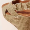 Wedge sandals with raffia effect Wedge sandals with raffia effect