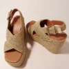 Wedge sandals with raffia effect Wedge sandals with raffia effect