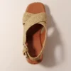 Wedge sandals with raffia effect Wedge sandals with raffia effect