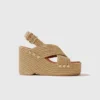 Wedge sandals with raffia effect Wedge sandals with raffia effect