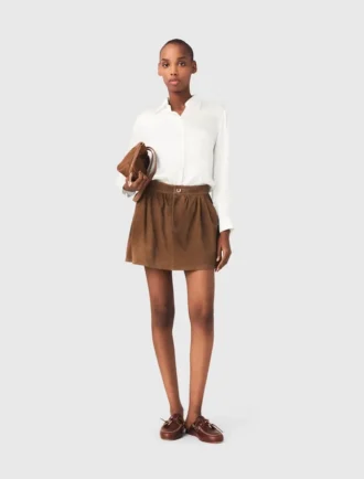 White silk blouse