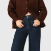 Wide jeans with patch pockets Wide jeans with patch pockets