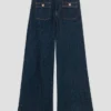 Wide jeans with patch pockets Wide jeans with patch pockets