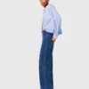 Wide jeans with rhinestones