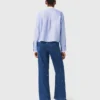 Wide jeans with rhinestones