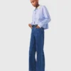 Wide jeans with rhinestones