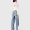 Wide-leg all-over rhinestone jeans Wide-leg all-over rhinestone jeans