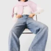 Wide-leg all-over rhinestone jeans Wide-leg all-over rhinestone jeans