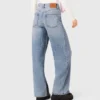 Wide-leg all-over rhinestone jeans Wide-leg all-over rhinestone jeans