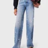 Wide-leg embroidered jeans Wide-leg embroidered jeans