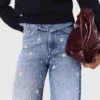 Wide-leg embroidered jeans Wide-leg embroidered jeans