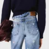 Wide-leg embroidered jeans Wide-leg embroidered jeans