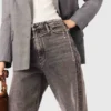Wide-leg jeans with chain-link belt Wide-leg jeans with chain-link belt