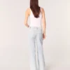 Wide-leg rhinestone cutaway jeans Wide-leg rhinestone cutaway jeans