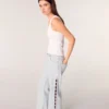 Wide-leg rhinestone cutaway jeans Wide-leg rhinestone cutaway jeans
