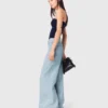 Wide-leg rhinestone jeans Wide-leg rhinestone jeans