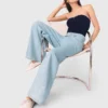 Wide-leg rhinestone jeans Wide-leg rhinestone jeans