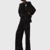 Wide-leg rhinestone jeans Wide-leg rhinestone jeans