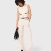 Wide leg tweed-effect trousers Wide leg tweed-effect trousers