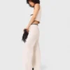 Wide leg tweed-effect trousers Wide leg tweed-effect trousers