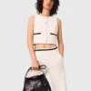Wide leg tweed-effect trousers Wide leg tweed-effect trousers