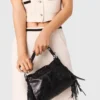Wide leg tweed-effect trousers Wide leg tweed-effect trousers