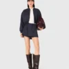 Zipped mix wool bomber Zipped mix wool bomber