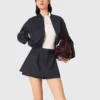 Zipped mix wool bomber Zipped mix wool bomber