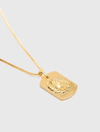 Zodiac sign plaque necklace Zodiac sign plaque necklace